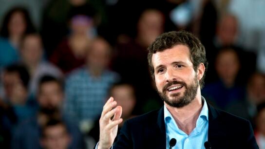 El presidente del PP, Pablo Casado