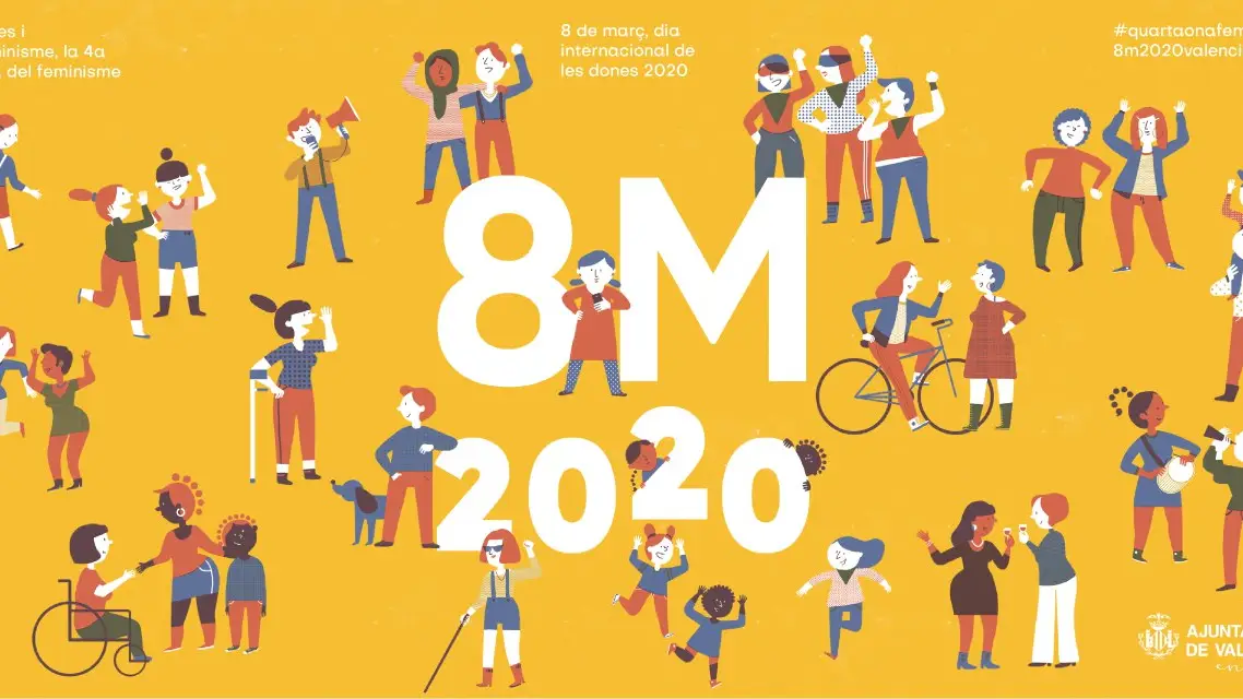 Manifestación 8 de marzo Valencia 2020: Horario, recorrido y cortes de tráfico en Valencia el 8M Cartel 8-M Valencia
