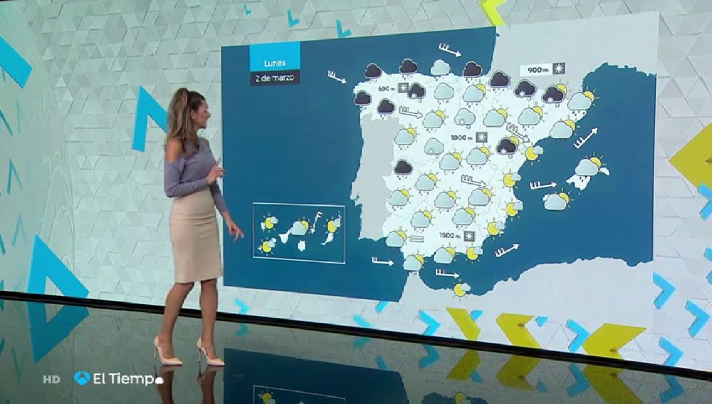 Borrasca Karine: toda España estará mañana en aviso por viento, lluvias, olas y nieve