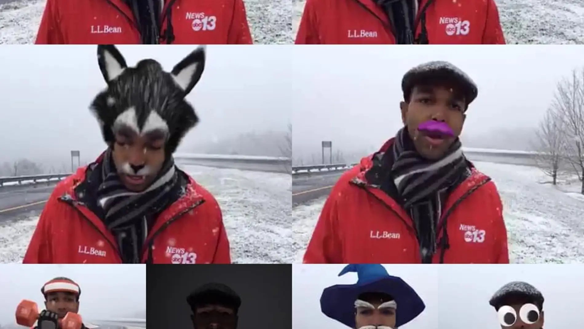 El reportero con algunos de los filtros El reportero con algunos de los filtros