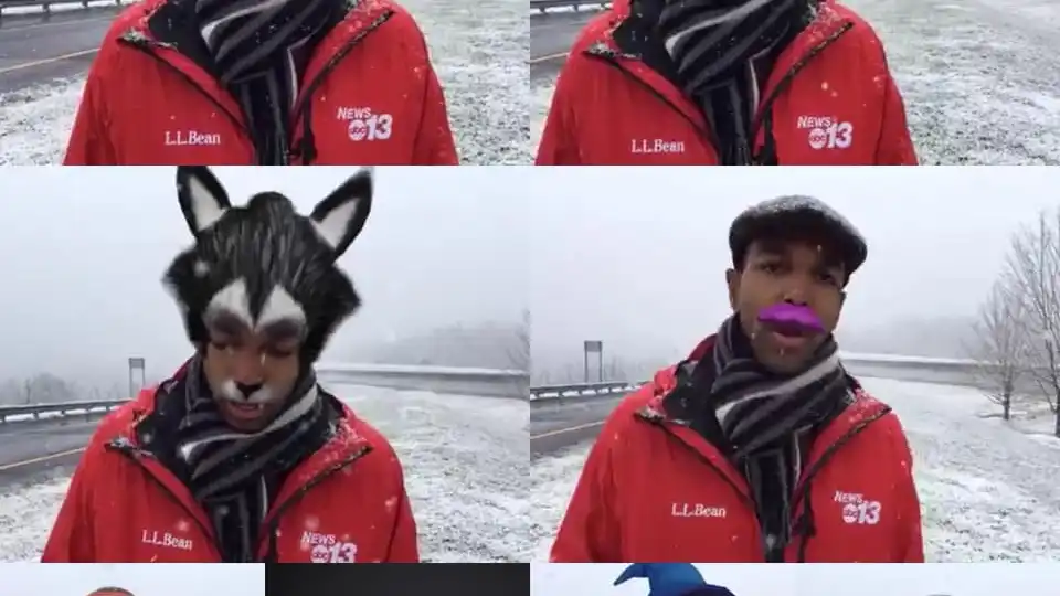 El reportero con algunos de los filtros El reportero con algunos de los filtros