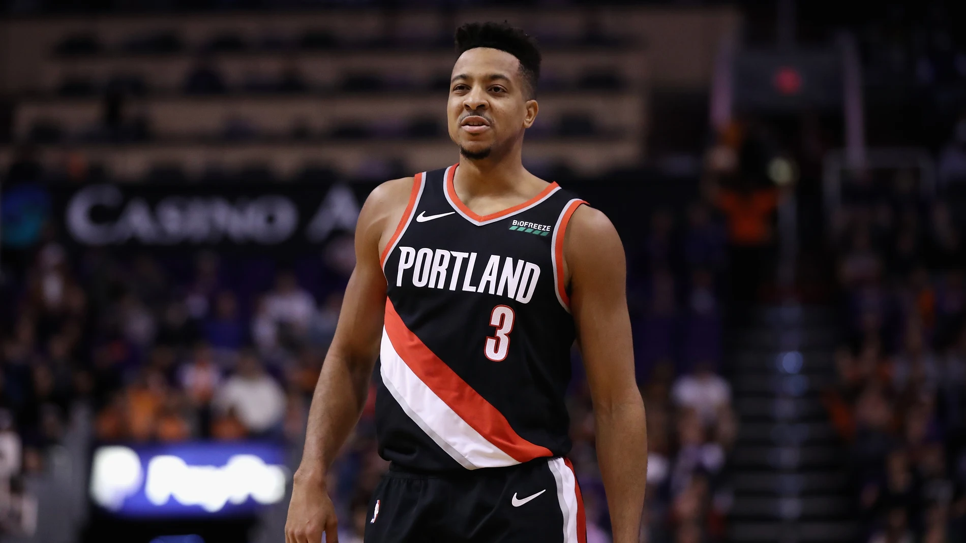 Cj McCollum en un partido con Portland Cj McCollum en un partido con Portland