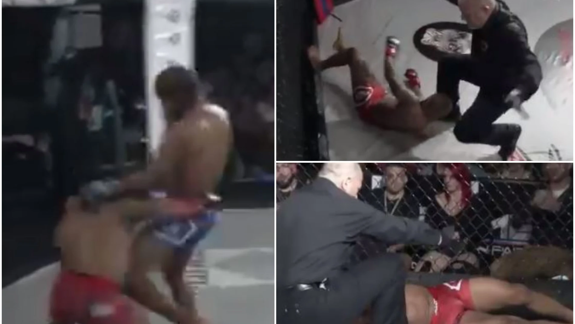 El brutal KO durante un combate de MMA El brutal KO durante un combate de MMA