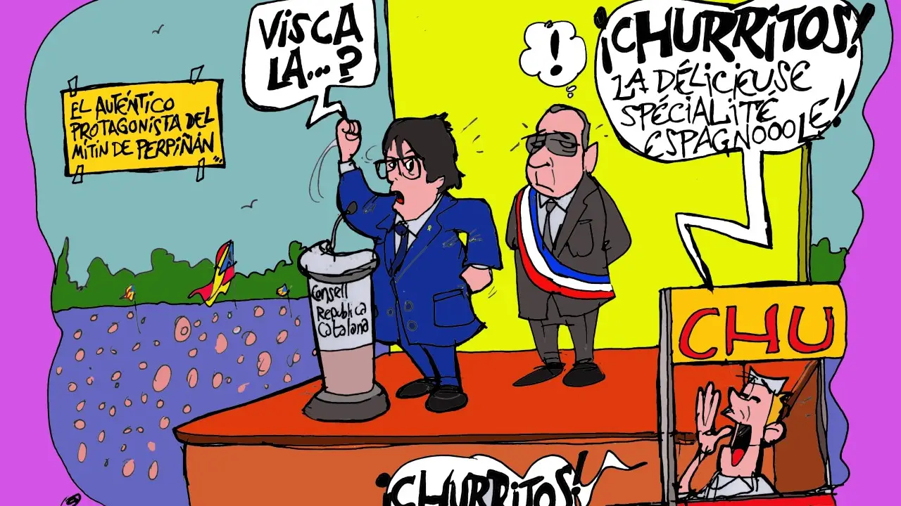 Los churros y Puigdemont, protagonistas de la viñeta de la semana Los churros y Puigdemont, protagonistas de la viñeta de la semana