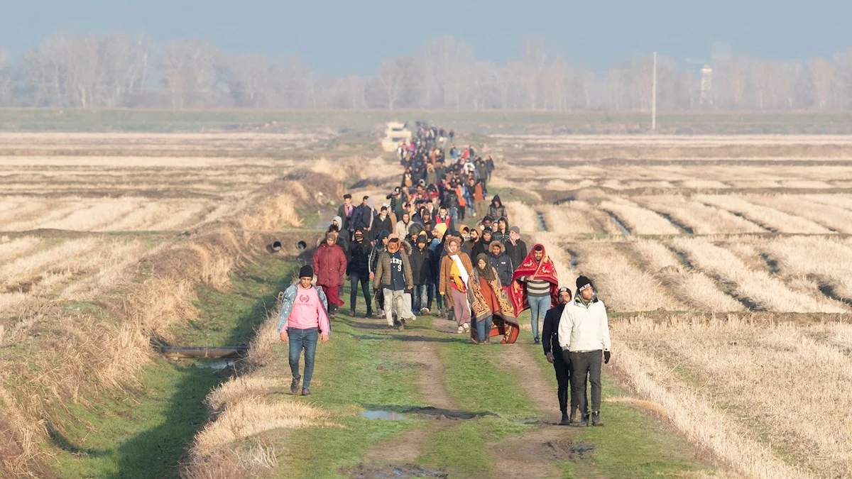 Refugiados en la frontera entre Turqu&iacute;a y Grecia