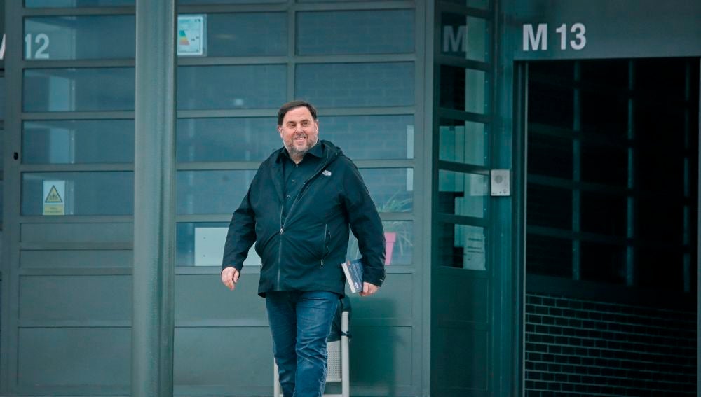 Oriol Junqueas tras su salida de prisión para dar clase en la universidad de Vic