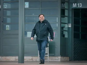 El líder de ERC, Oriol Junqueras, a su salida de prisión El líder de ERC, Oriol Junqueras, a su salida de prisión
