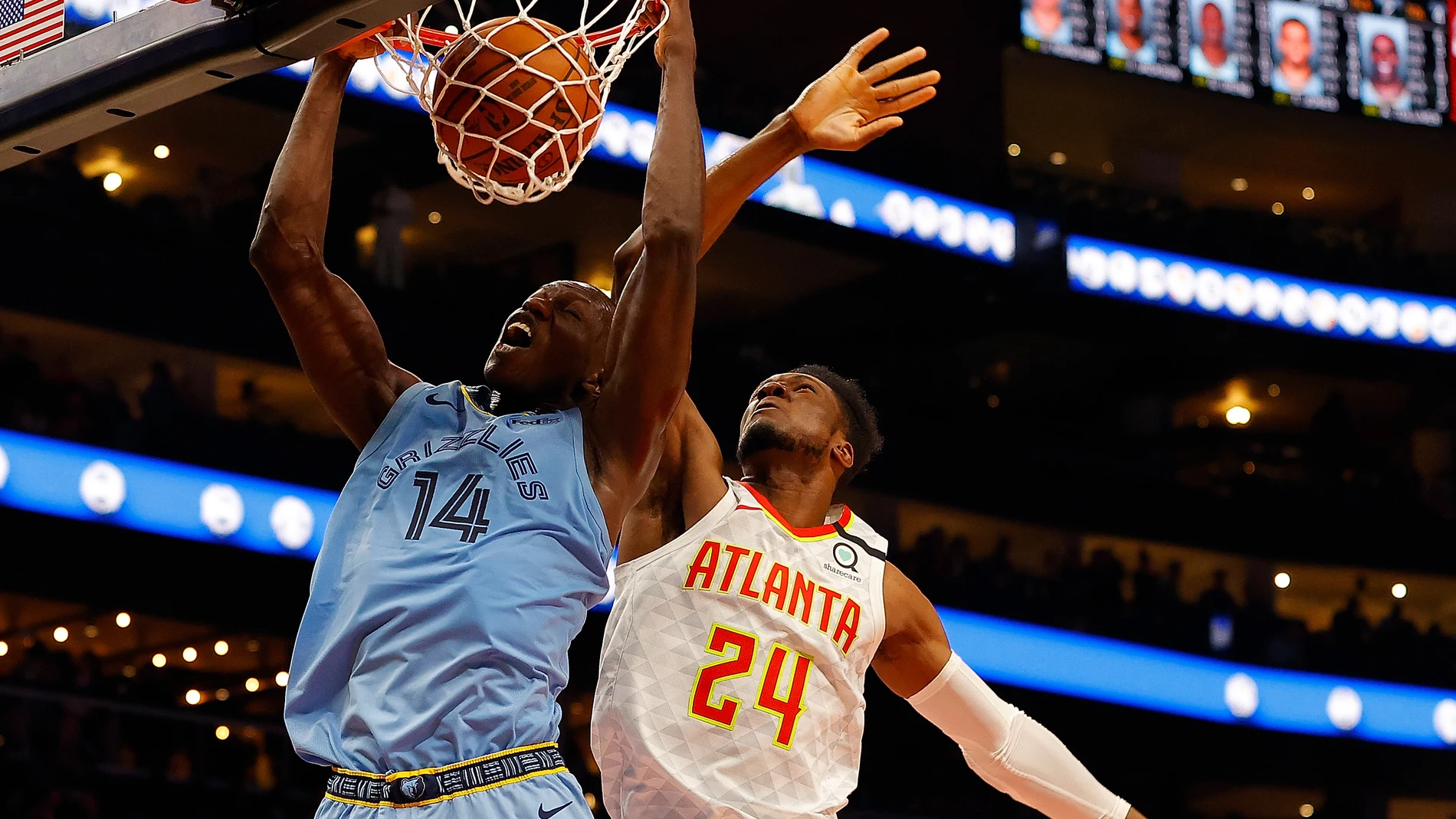 Imagen del partido de NBA entre Memphis Grizzlies y Atlanta Hawks Imagen del partido de NBA entre Memphis Grizzlies y Atlanta Hawks