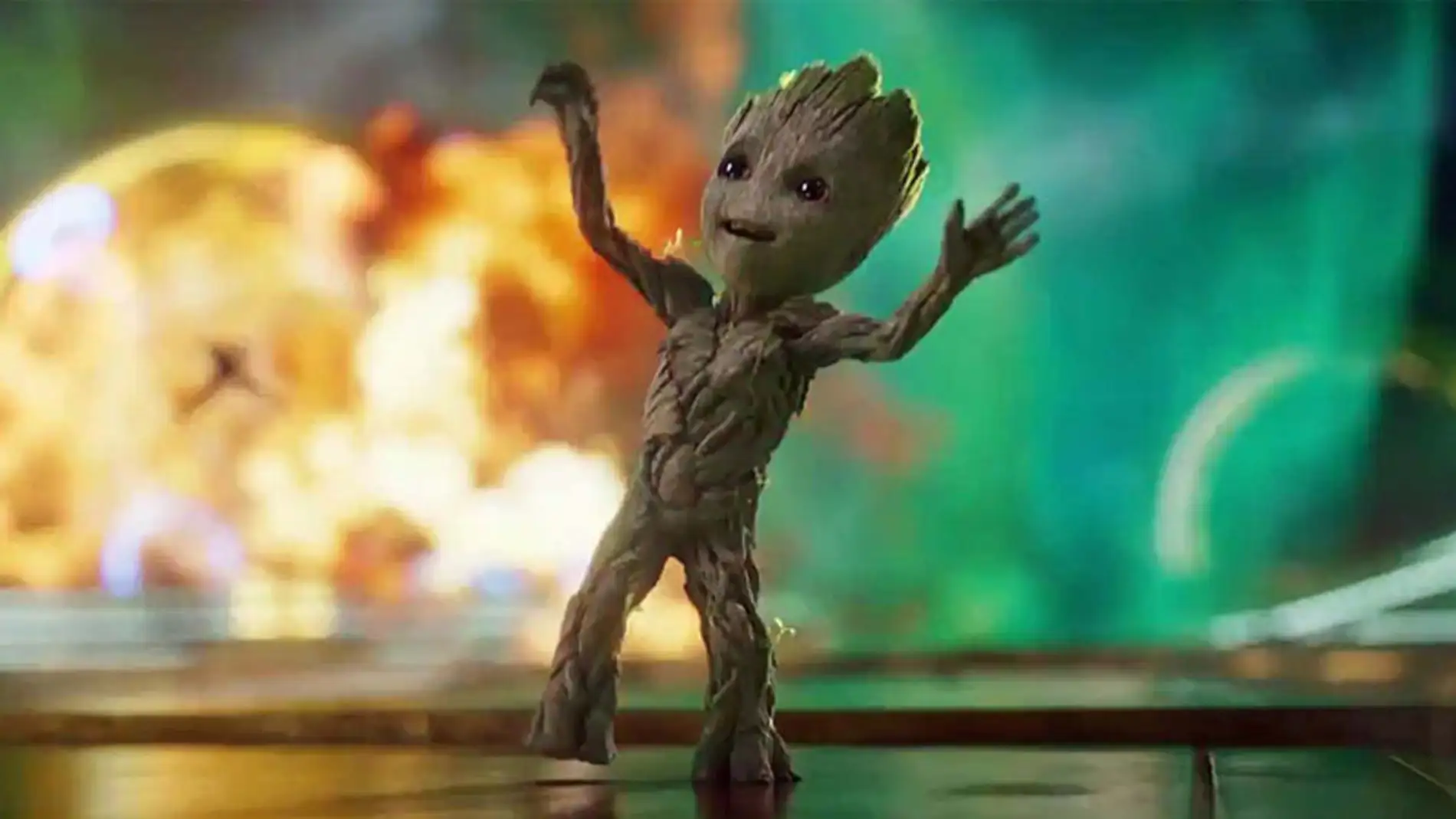 Baby Groot es pura felicidad ahora que ha conocido a Baby Yoda