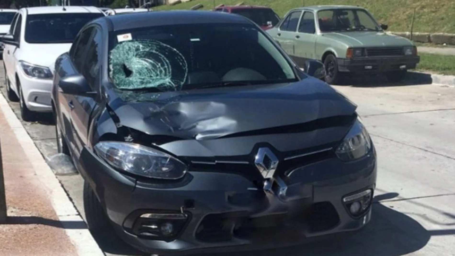 Así quedó el coche de Gabriel Fernández después del atropello Así quedó el coche de Gabriel Fernández después del atropello