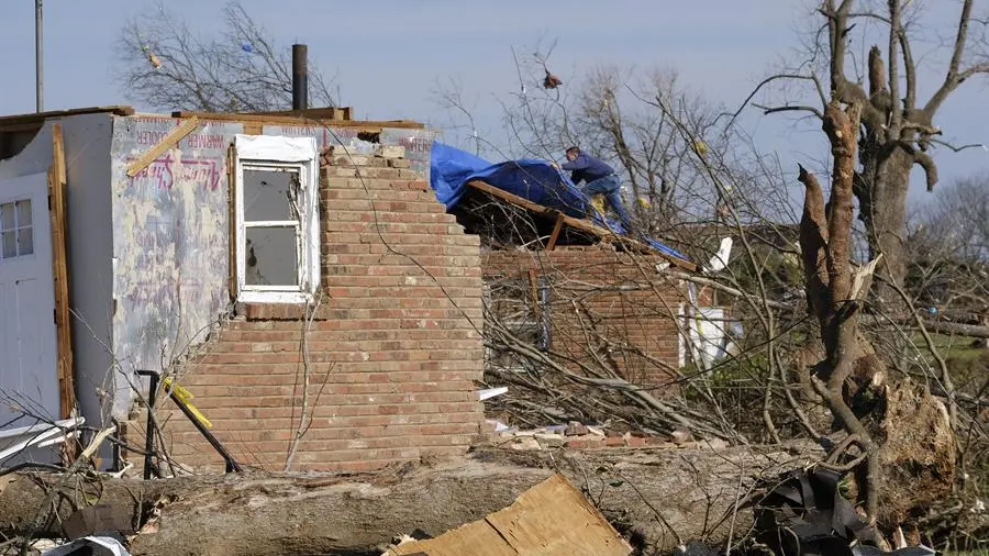 Daños materiales tras los tornados en Nashville. Daños materiales tras los tornados en Nashville.
