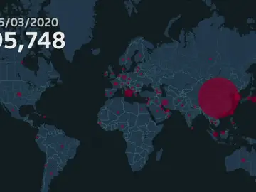 Un timelapse muestra la expansión del coronavirus en todo el mundo desde el 1 de enero hasta ahora Un timelapse muestra la expansión del coronavirus en todo el mundo desde el 1 de enero hasta ahora
