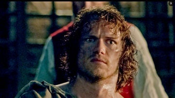 Sam Heughan como Jamie Fraser en 'Outlander'
