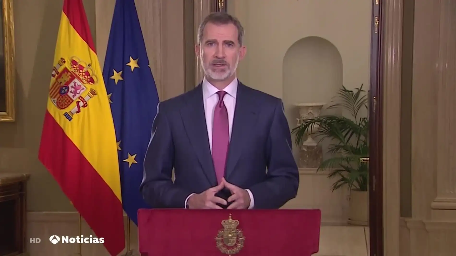 El Rey durante su discurso