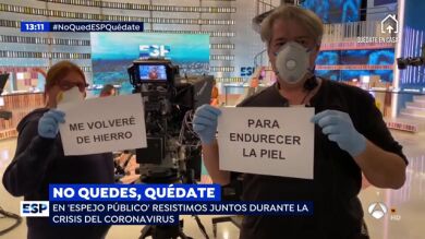 El equipo de Espejo Público anima con un divertido vídeo a los millones de españoles que se quedan por el coronavirus