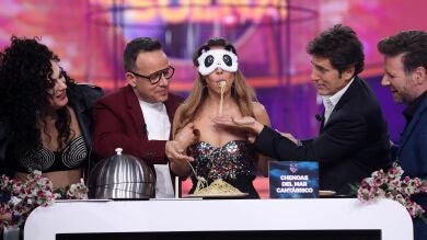 La cata a ciegas del menú de la boda de Chenoa en ‘Tu cara me suena’