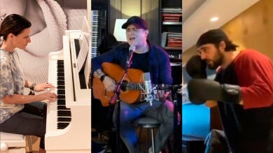 Conciertos improvisados, cocina y deporte en familia: la cuarentena de Alejandro Sanz, Laura Pausini y Antonio Orozco