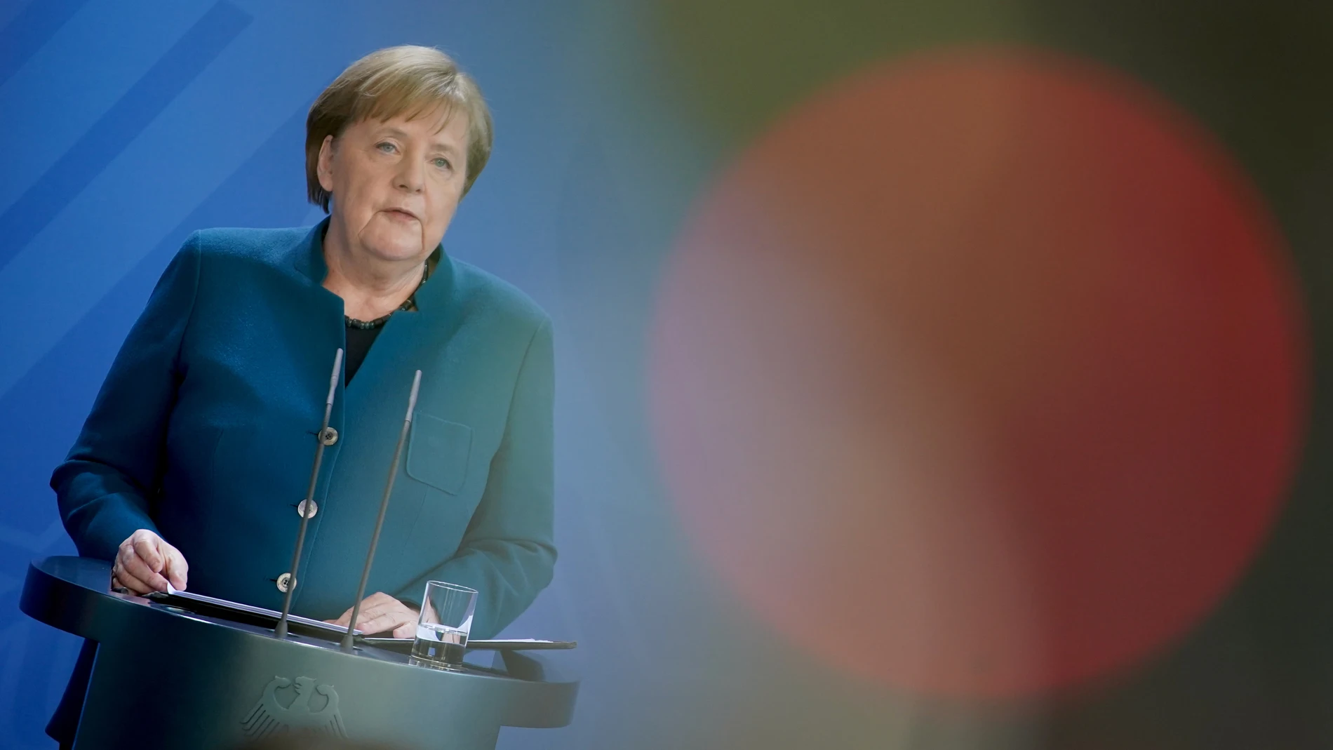 Ángela Merkel, durante una comparecencia Ángela Merkel, durante una comparecencia