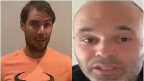 Rafa Nadal y Andrés Iniesta Rafa Nadal y Andrés Iniesta