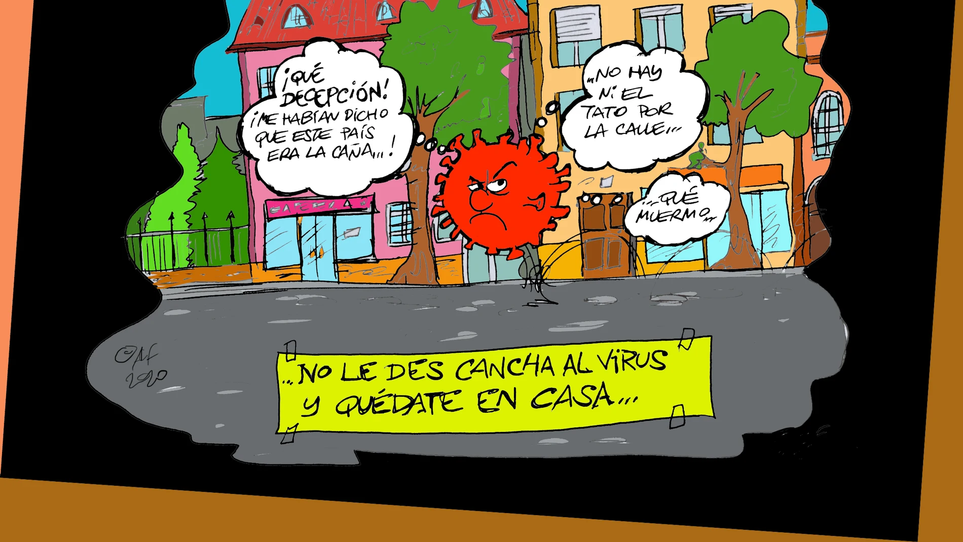 Viñeta sobre el confinamiento por coronavirus Viñeta sobre el confinamiento por coronavirus