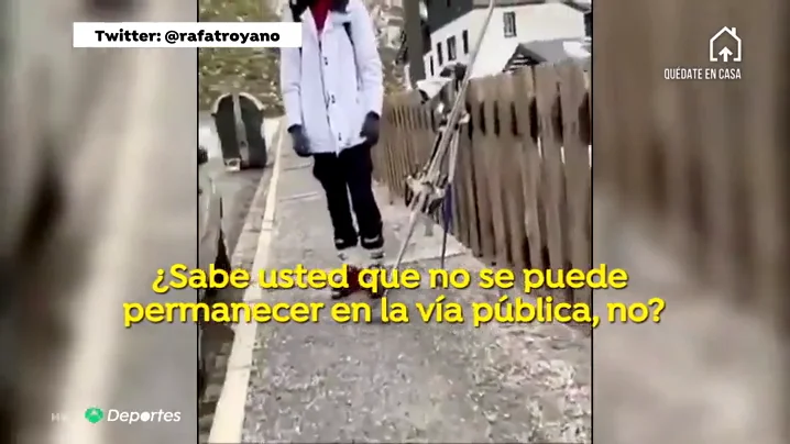 Sorprendido cuando sal&iacute;a a esquiar en pleno confinamiento por coronavirus