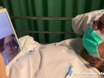  El emotivo reencuentro telemático de Marta y Pedro, separados por primera vez tras 43 años por el coronavirus: "¡Qué alegría poder verte!"