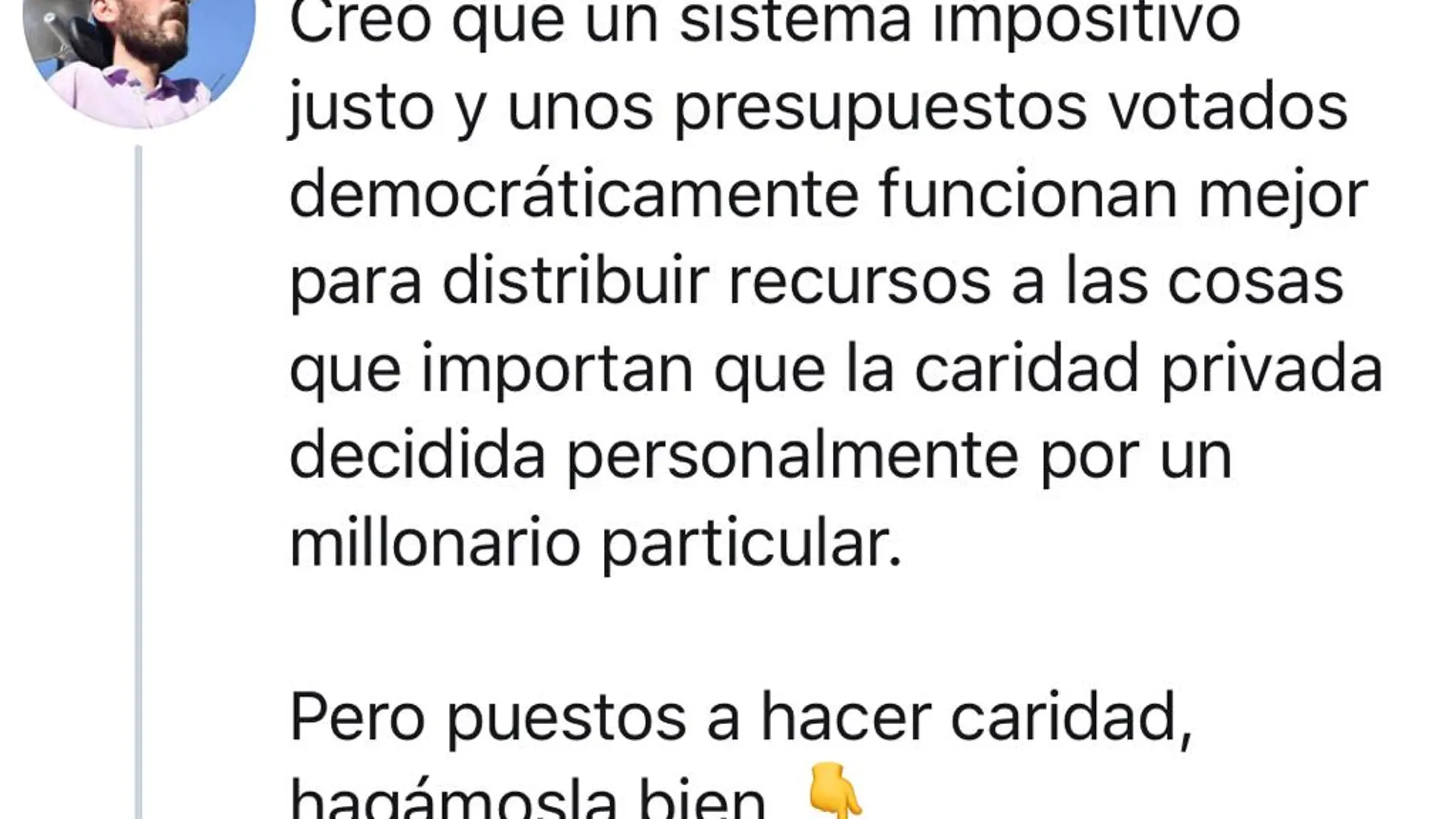 Pablo Echenique critica las donaciones privadas por el coronavirus Pablo Echenique critica las donaciones privadas por el coronavirus