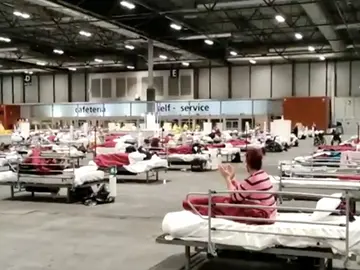 Aplauso a sanitarios de Ifema Aplauso a sanitarios de Ifema