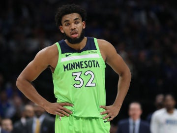 Karl-Anthony Towns, en un partido de la NBA