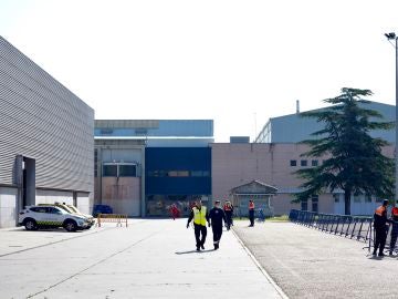 Montaje de un hospital de campaña en la Feria de Valladolid