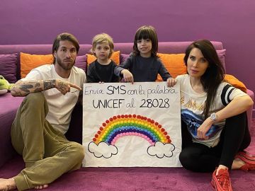Ramos y Pilar Rubio piden colaborar con Unicef