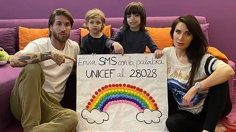 Ramos y Pilar Rubio piden colaborar con Unicef Ramos y Pilar Rubio piden colaborar con Unicef
