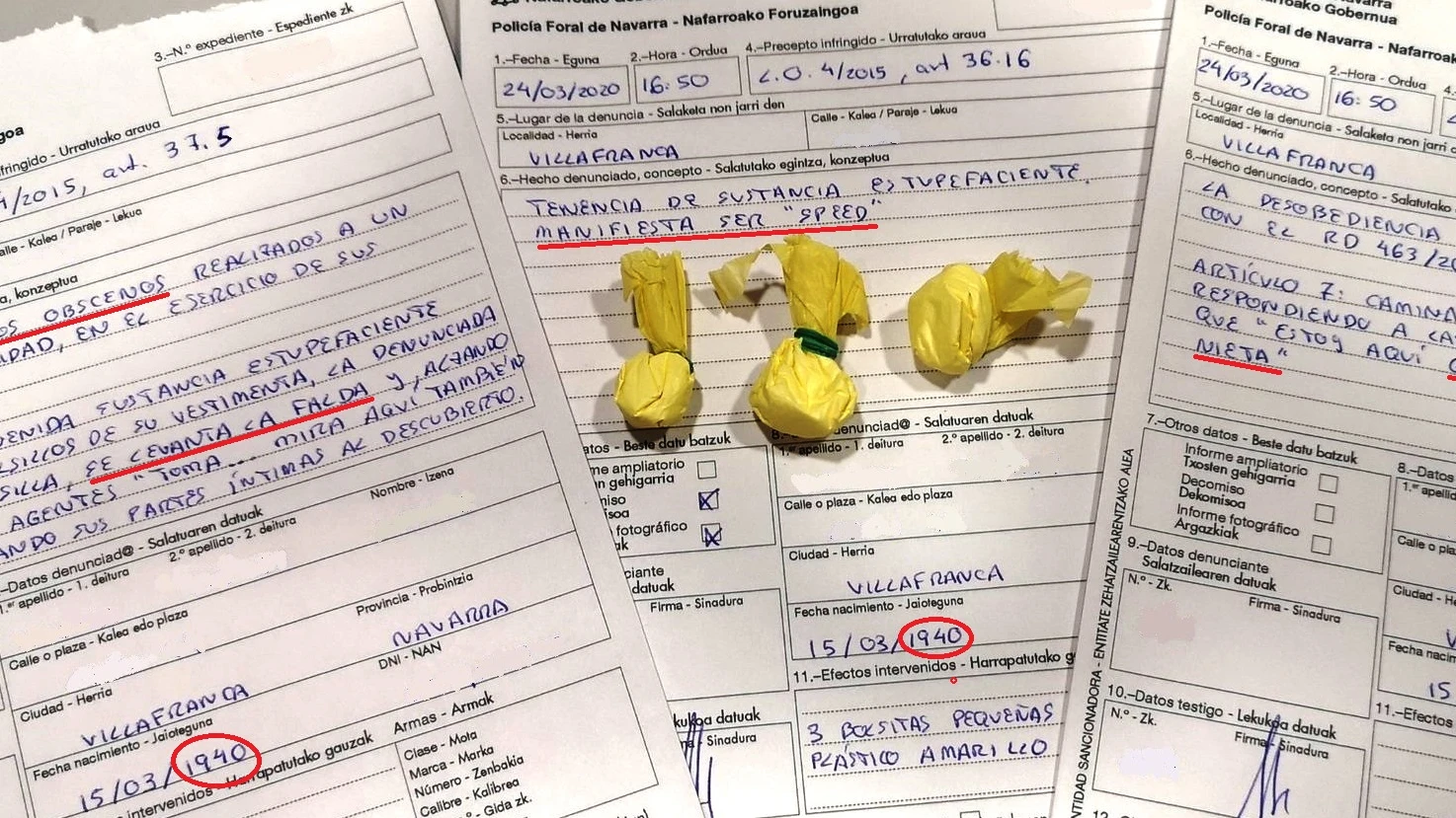 Las tres denuncias de la policía a la mujer Las tres denuncias de la policía a la mujer