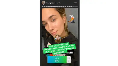 María Pombo enseña sus granitos María Pombo enseña sus granitos
