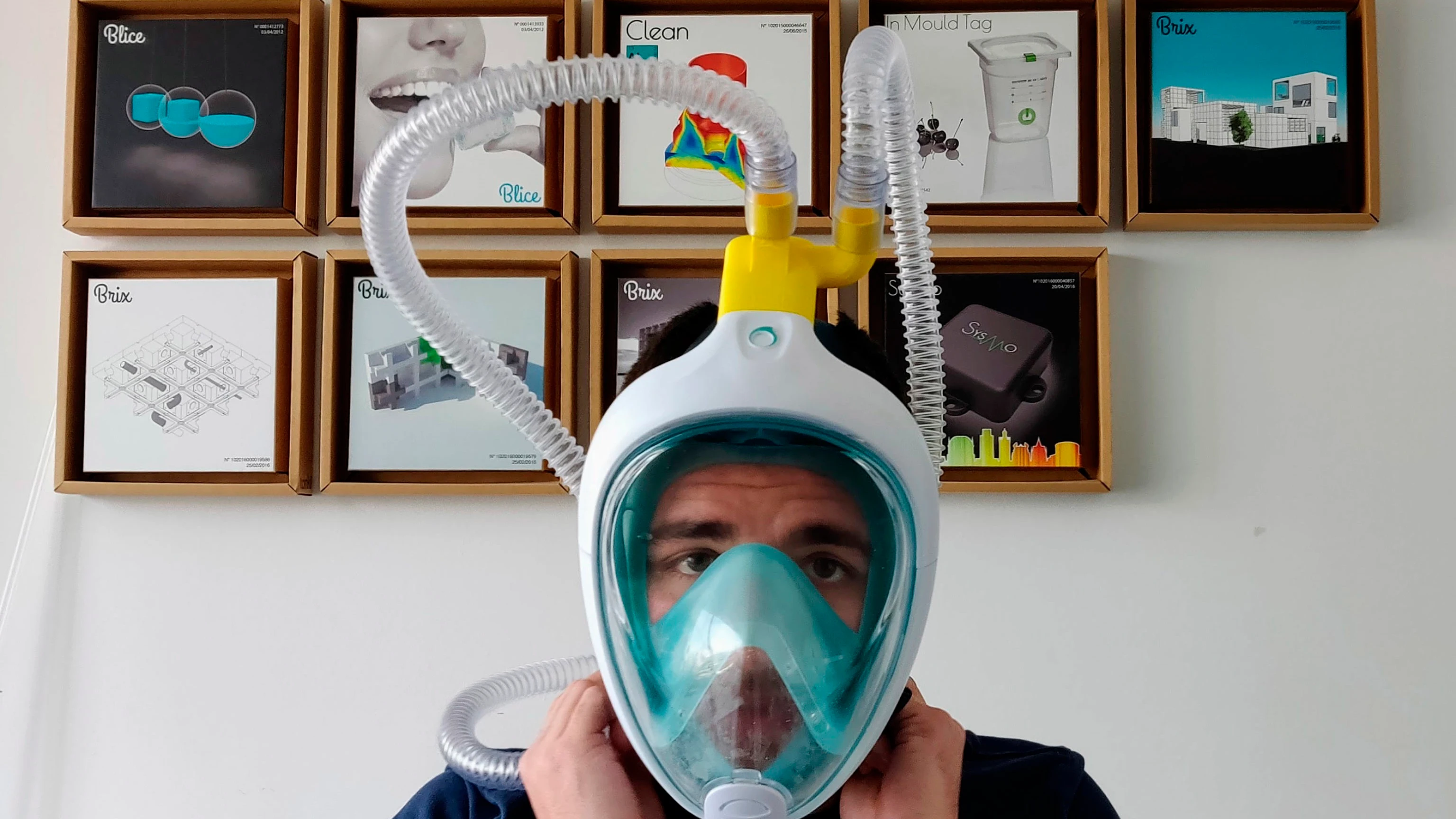 M&aacute;scara de buceo convertida en respirador 