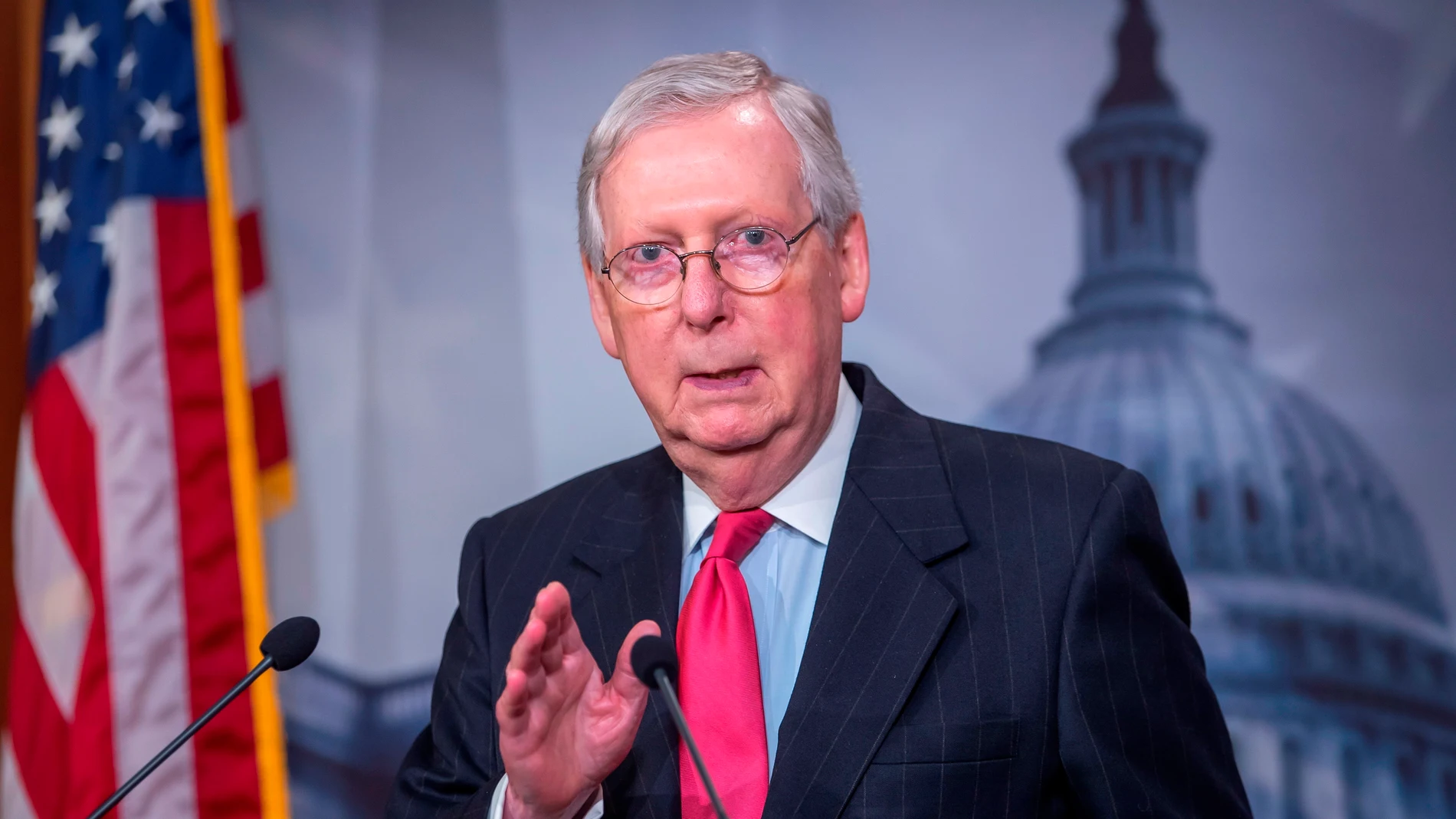 El líder de la mayoría republicana en el Senado, Mitch McConnel El líder de la mayoría republicana en el Senado, Mitch McConnel