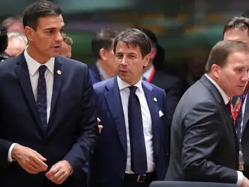 Pedro Sánchez y Giuseppe Conte Pedro Sánchez y Giuseppe Conte