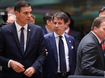 El presidente del Gobierno, Pedro Sánchez, y el primer ministro italiano Giuseppe Conte en una foto de archivo