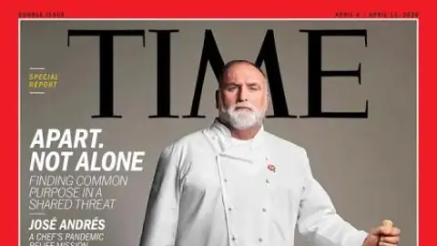 José Andrés, portada de la revista 'Time' José Andrés, portada de la revista 'Time'