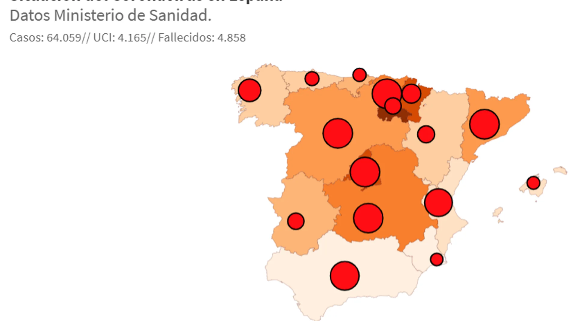 Mapa coronavirus España Mapa coronavirus España