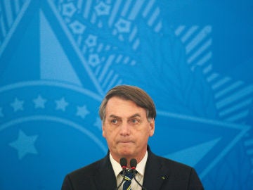 Jair Bolsonaro, durante una comparecencia