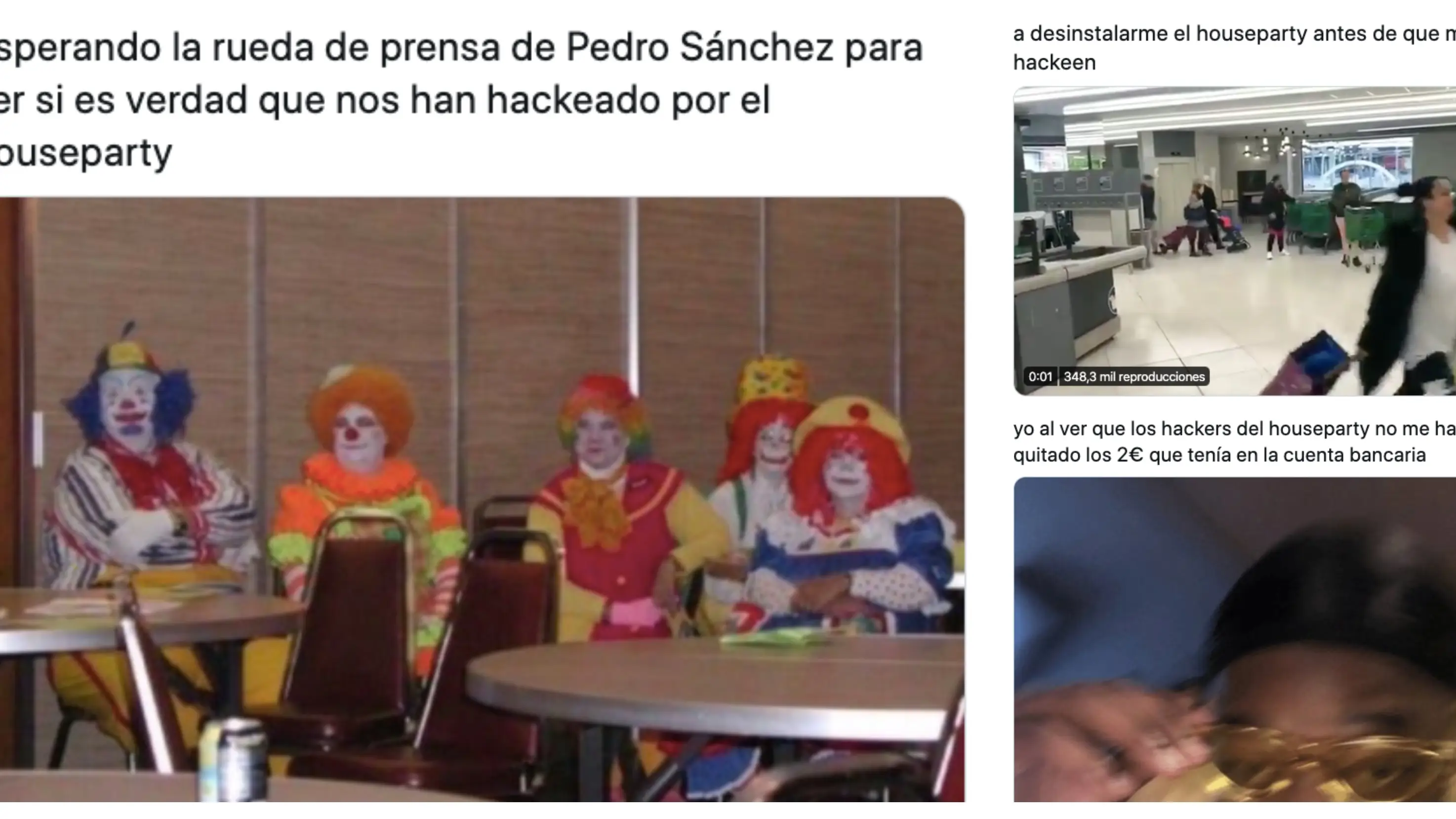 Memes sobre Houseparty