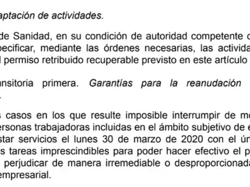 Moratoria recogida en el el decreto Moratoria recogida en el el decreto