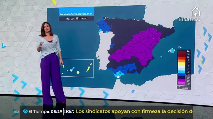 La previsión del tiempo. tiempo