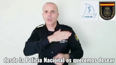 El v&iacute;deo del #Qu&eacute;dateEnCasa para frenar el coronavirus de la Polic&iacute;a Nacional en lengua de signos 