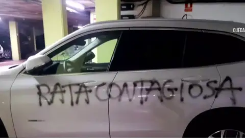 Mensaje en el coche de una ginecóloga: "rata contagiosa" Mensaje en el coche de una ginecóloga: "rata contagiosa"