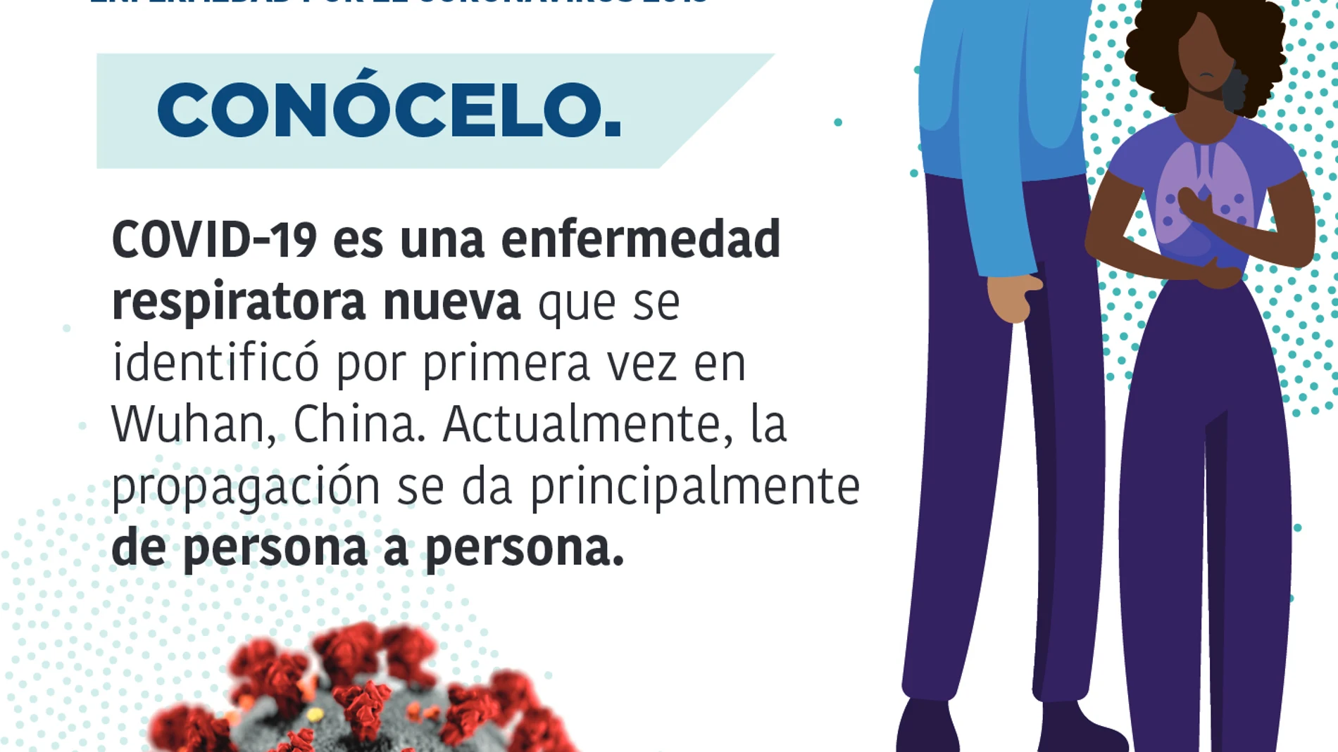 La principal forma de propagación del virus son las gotículas respiratorias expelidas al toser La principal forma de propagación del virus son las gotículas respiratorias expelidas al toser