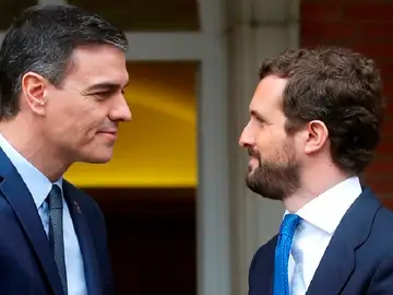 Imagen de archivo de Pedro Sánchez y Pablo Casado Imagen de archivo de Pedro Sánchez y Pablo Casado