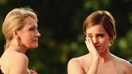 J.K. Rowling junto a Emma Watson