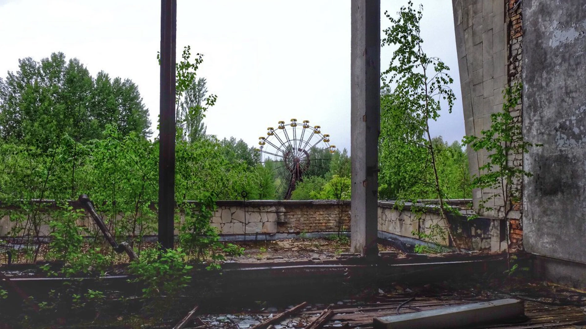 Fotografía de la ciudad de Prípiat, en la zona de exclusión de Chernobyl